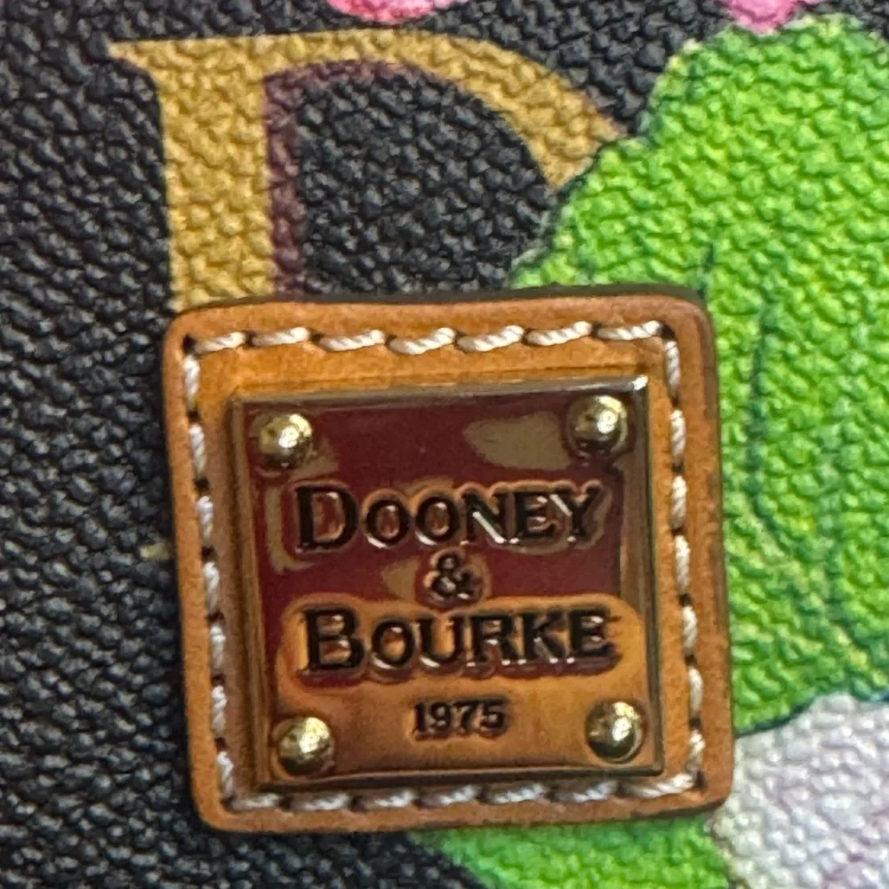 Dooney & Bourke Black Floral Cosmetic Pouch